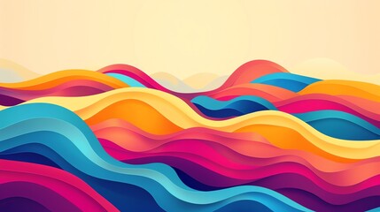Abstract colorful waves background