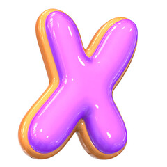 X Letter 3D Render