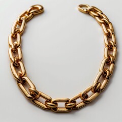 gold chain on white background