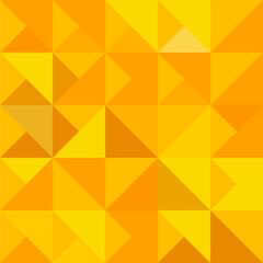 A seamless geometric pattern of orange and yellow triangles arranged in a grid. The design features gradient tones, creating a vibrant, warm, and sunlit visual effect with a modern aesthetic.