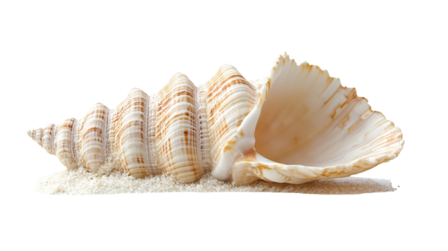 Sea shell isolated on transparent or white background 