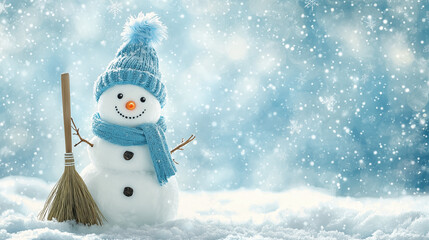 Winter Joy: Snowman in the Snowy Wonderland