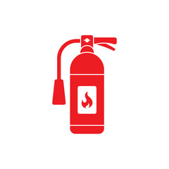 Fire extinguisher vector icon on white background
