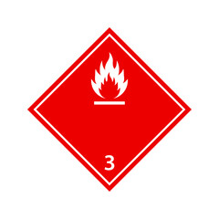 Flammable liquid warning sign
