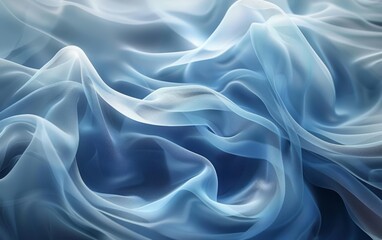 Obraz premium Graceful Abstract Waves Flowing Smoothly in a Cool Atmosphere Over a Tranquil Surface