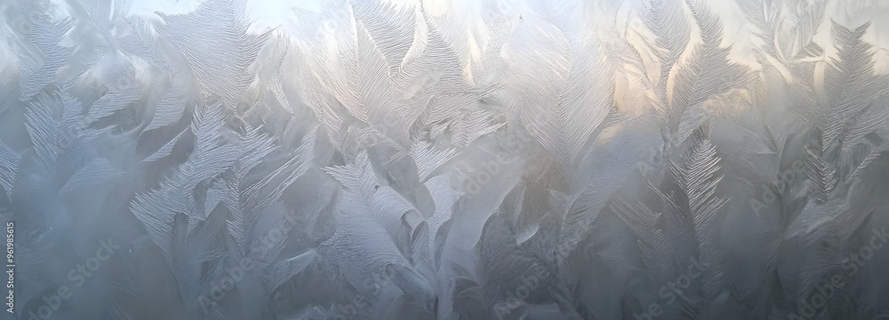 Poster 29. frosted glass with delicate frost patterns and smooth texture