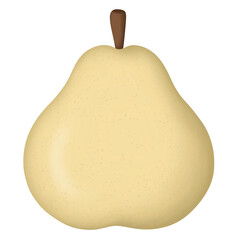 Illustration of a pear . White background. Hand-drawn illustration.