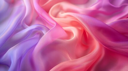 Obraz premium Soft Textured Fabric with Subtle Gradient Unfolding in a Peaceful Studio Setting, Capturing the Essence of Tranquility and Elegance