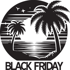 Black Friday Silhouette Vector Illustration