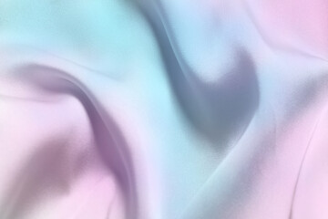 Beautiful silk fabric with color gradient, top view