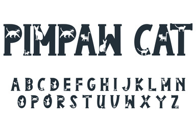 Modern Abstract vector Font style design alphabet letters font style