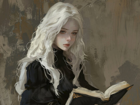 Beautiful Woman Concept character Art, Art Nouveau 2d