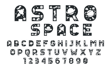 Modern Abstract vector Font style design alphabet letters font style
