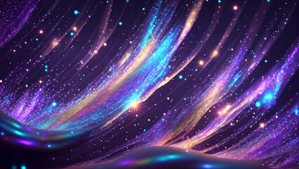 Naklejka premium Iridescent Glimmers in a Shifting Aura background 3d wallpaper