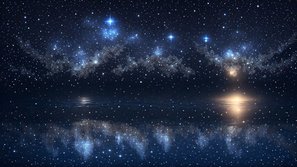 Naklejka premium Glimmering Reflections on Water background 3d wallpaper