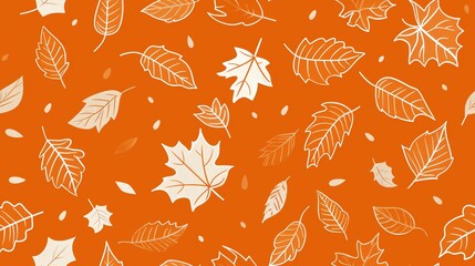 Autumn Floral Seamless Pattern Vector for Wallpaper Design