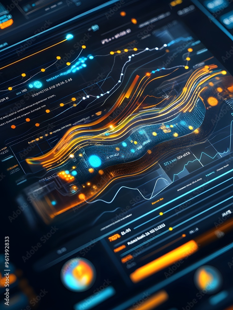 Poster abstract technology background with futuristic interface.