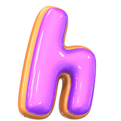 h Letter 3D Rendering