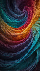 Obraz premium a colorful textured fabric background swirl with color spectrum, a colorful luxury wavy satin fabric