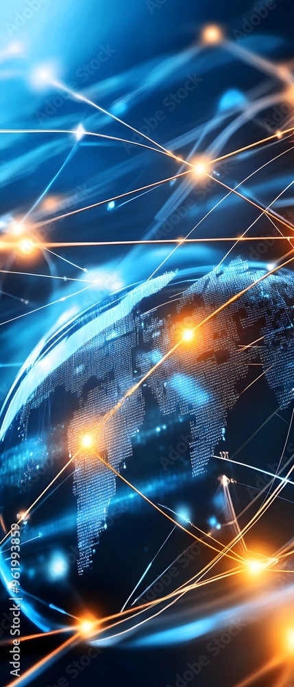Poster global network connection.