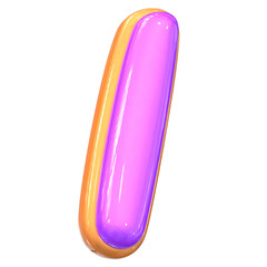 l Letter 3D Rendering