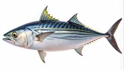  fish atlantic bonito isolated on white background.