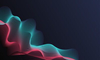 abstract wave motion futuristic design black background	
