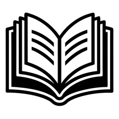 open book vector on white, set of books, set-of-open-close-book-black-line-icons