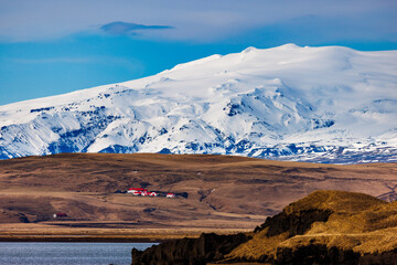 landscape with blue sky
