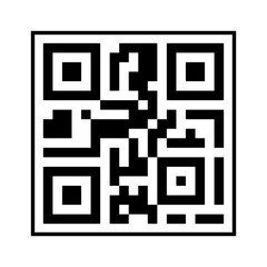 Vector illustration of digital QR Code Scan icon isolated