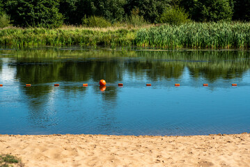 Organized a seasonal beach on the river