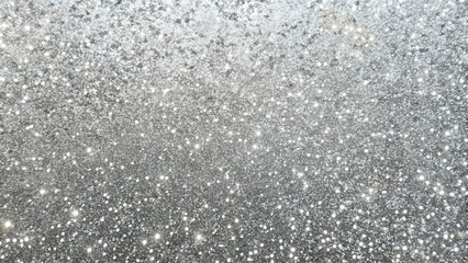 Obraz premium Shimmering silver glitter texture with bright sparkles