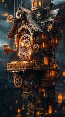 Obraz premium Mechanical Dreams, Cuckoo clock