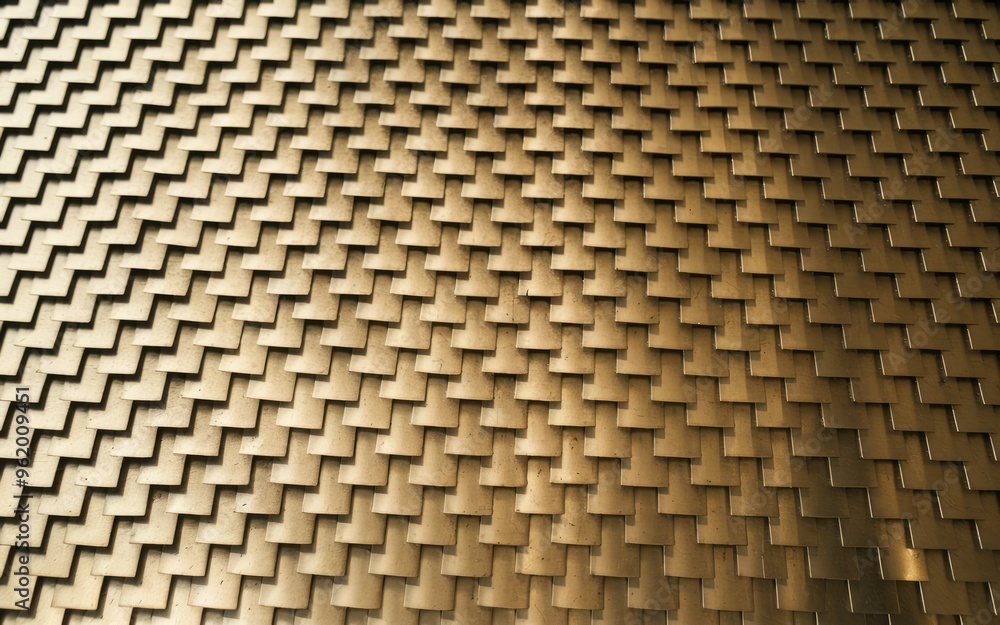 Aufkleber geometric tile pattern. abstract background with a repetitive pattern of small, golden tiles. the pa