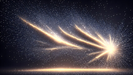 Dust like particles with blinking glimmers floating in an abstract background 3d wallpaper