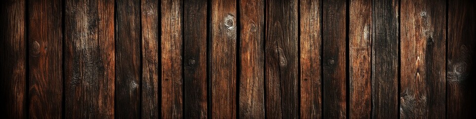 Naklejka premium Rustic Brown Wood Texture: AI-Generated 4K Wallpaper for Vintage Marketing Campaigns. Weathered Wooden Background for Cultural Promotions, Bestselling Themes, and End-of-Season Sales. Versatile Natura