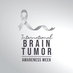 International Brain Tumor Awareness Week vector design template good for celebration usage. International Brain Tumor Awareness Week design. ribbon vector. flat design. eps 10.