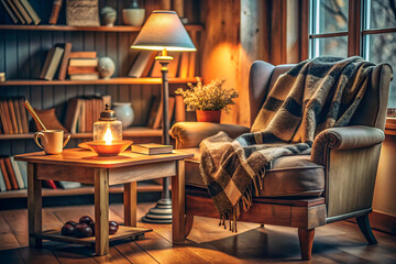 interior of a cabin house
