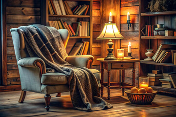 interior of a cabin house