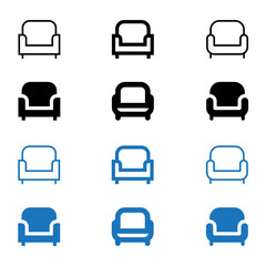 Sofa Icon Design Vector Symbol Couch Chair

