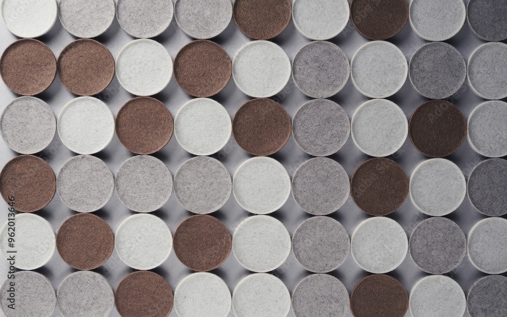 Poster grey and brown circles. a pattern of grey and brown circles, creating a minimalist and modern design