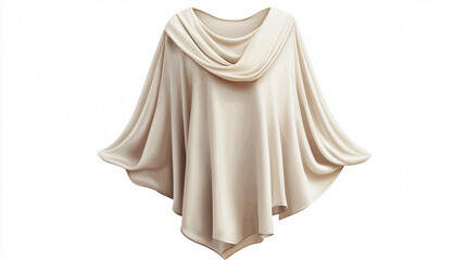 Basic Cream Tunic with Short Sleeves and Relaxed Fit for Comfortable Casual Wear