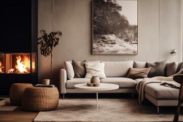 Interior of a nordic living room