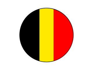 丸いドイツ国旗のアイコンのイラスト