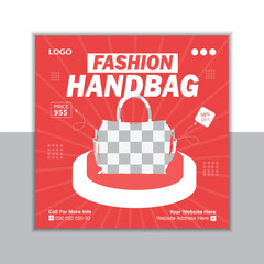 Bag social media post  design template