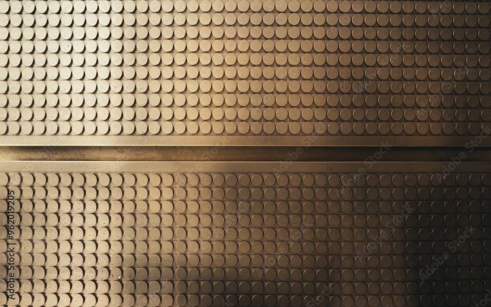 Poster gold circle texture. abstract background with metallic gold circles in a repetitive pattern.