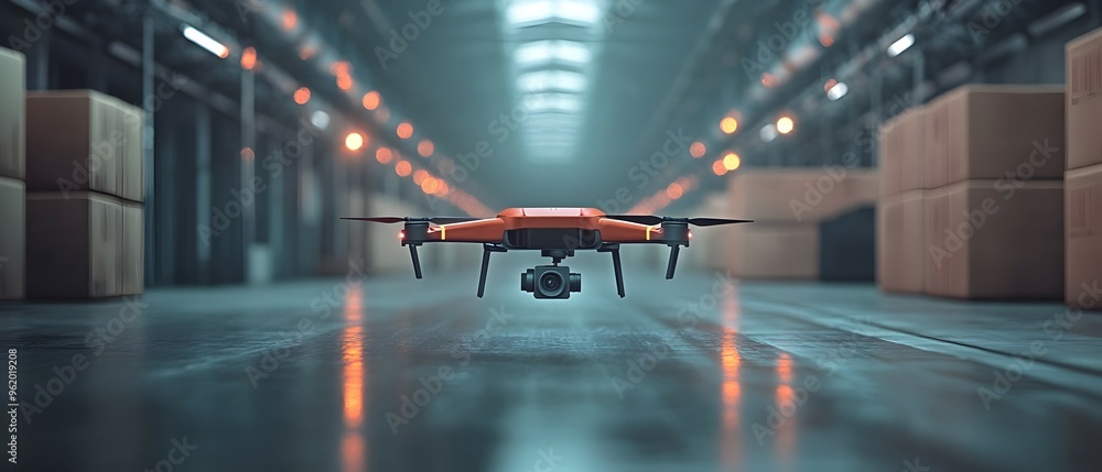 Poster visualizing the efficiency and precision of drone based delivery systems in aerial logistics revolut