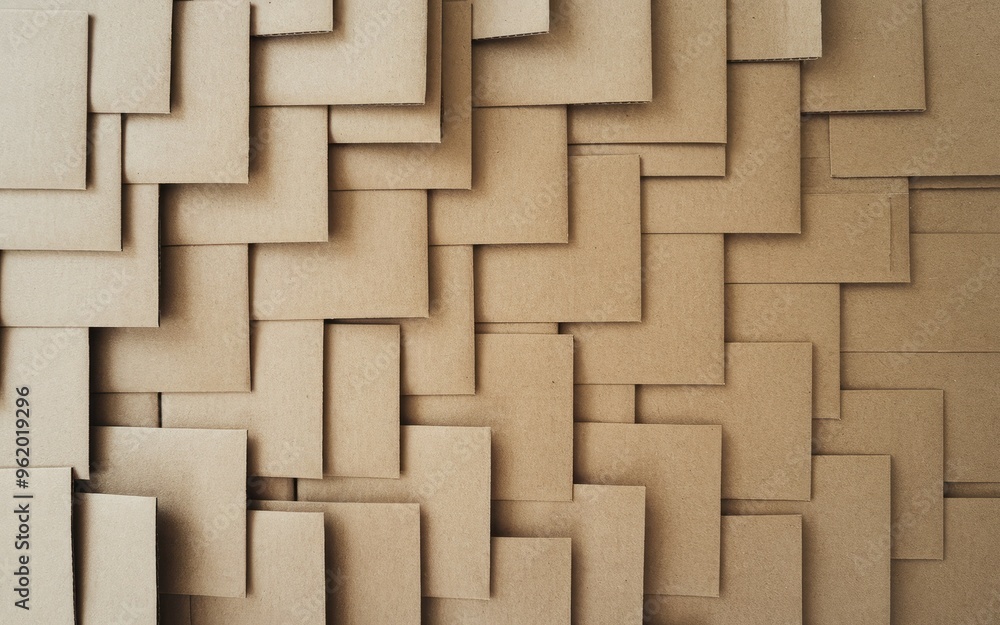 Aufkleber abstract brown pattern. a seamless pattern of brown squares and rectangles creates an intricate geom