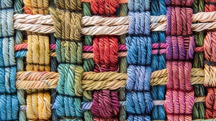 Colorful woven fabric.