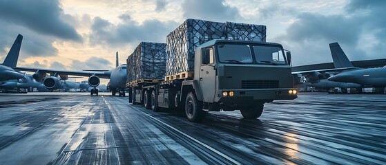 Visualizing the Specialized Processes and Infrastructure for Transporting Military Freight Efficiently via Air Transportation Networks